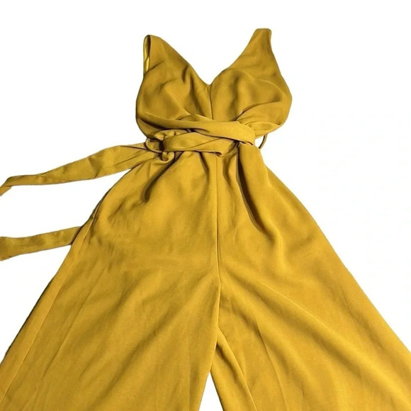 Y2K,vtg, Favlux jumpsuit,YELLOW sz S. WIDE leg, Boho,capri,Lagenlook,academia EC - Picture 4 of 16